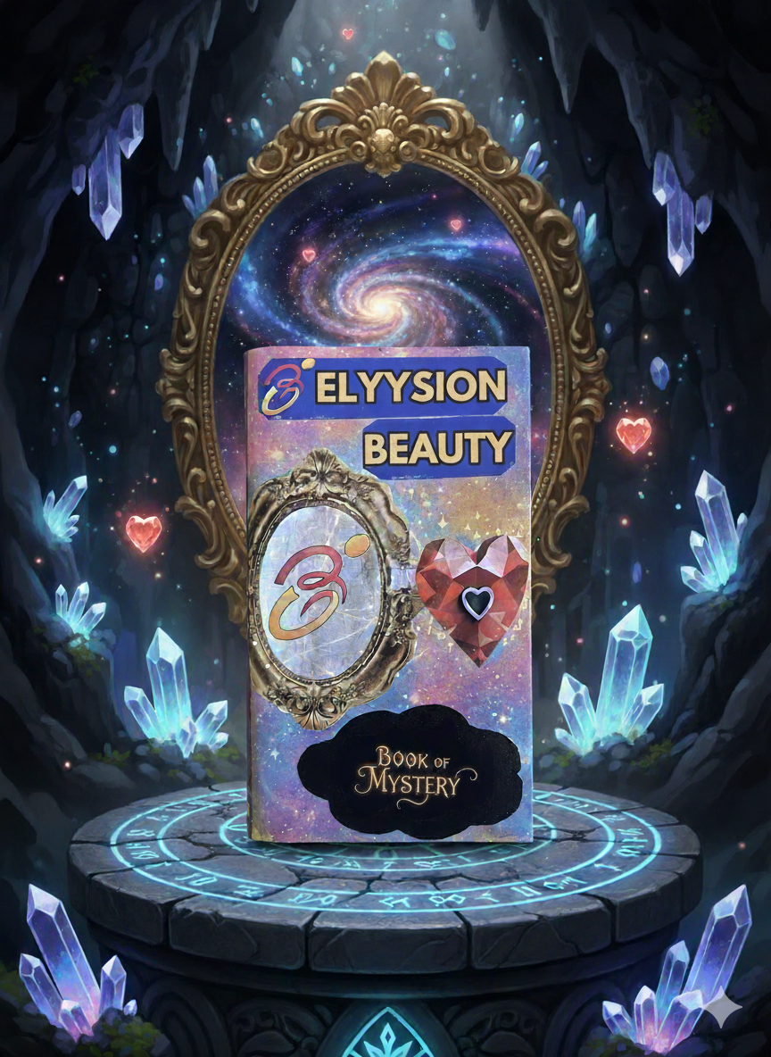 ELYYSION BEAUTY Mystery Lip Gloss Box, Book of Mystery Edition, Full-Size Surprise Shade, Premium Gift Set