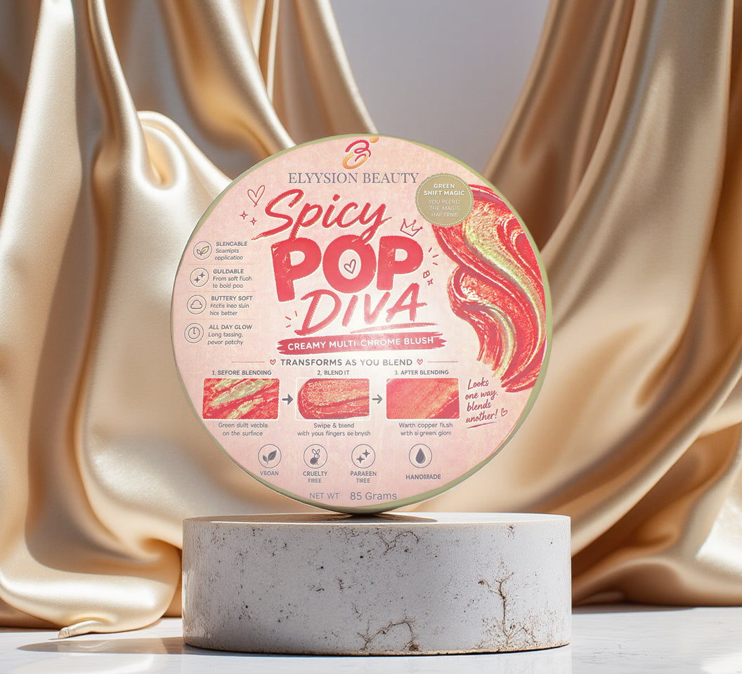 Spicy Pop Diva Multi-Chrome Cream Blush | Transforming Color Shift | Buildable & Radiant Glow l Natural Flush