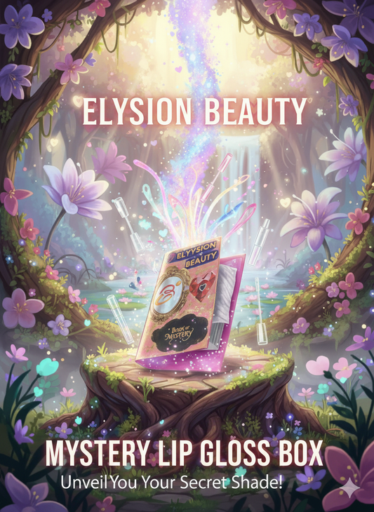 ELYYSION BEAUTY Mystery Lip Gloss Box, Book of Mystery Edition, Full-Size Surprise Shade, Premium Gift Set