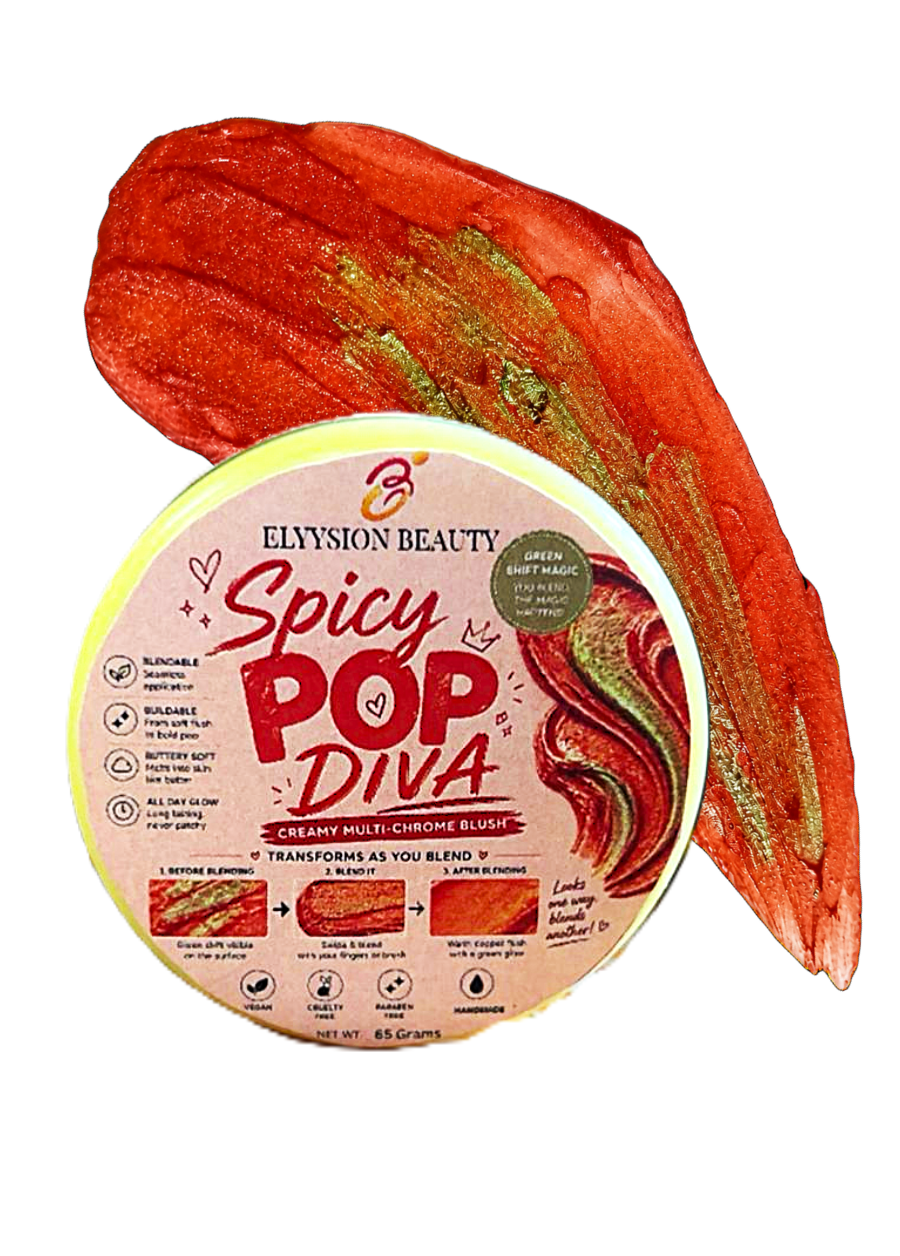 Spicy Pop Diva Multi-Chrome Cream Blush | Transforming Color Shift | Buildable & Radiant Glow l Natural Flush